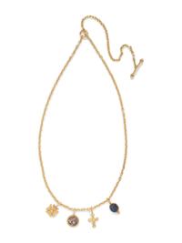 ELIZABETH LOCKE, YELLOW GOLD NECKLACE AND CHARMS