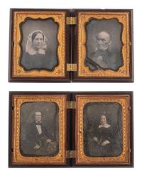 [EARLY PHOTOGRAPHY]. 18 quarter plate daguerreotypes featuring men and women.
