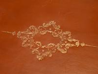 A French Provincial Fruitwood and Tooled Leather Writing Table