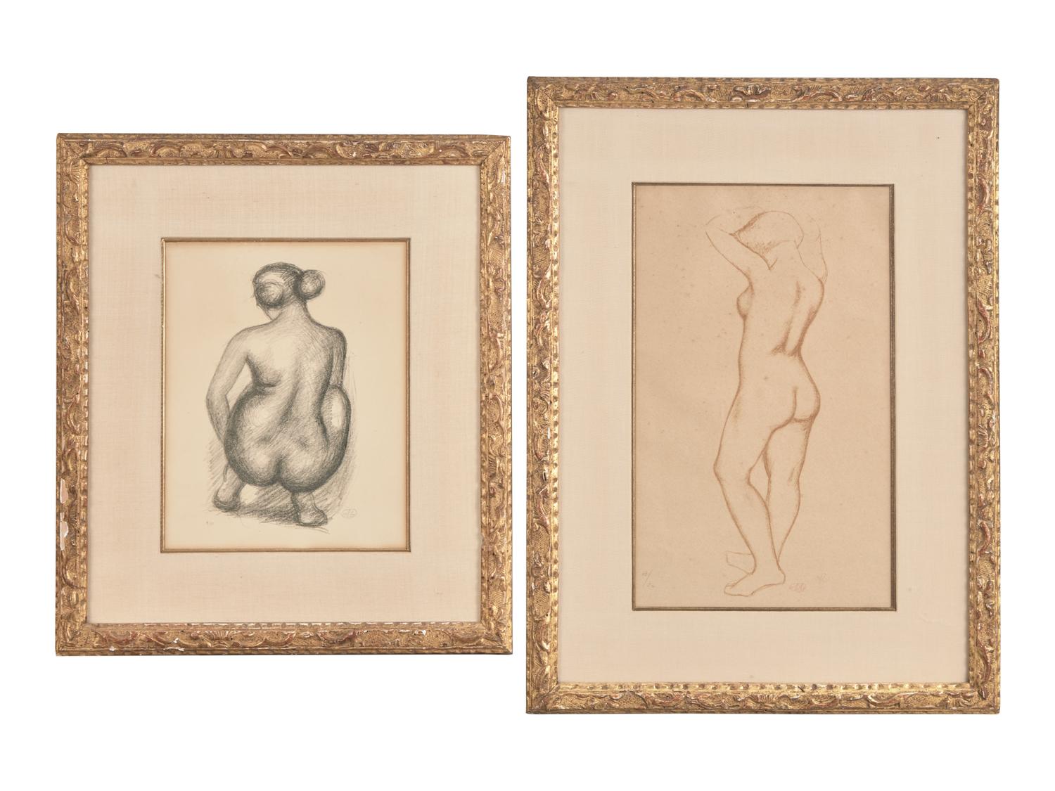 Femme Accroupie de Dos; together with Nu Debout (Two Works)