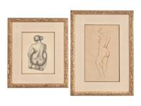 Femme Accroupie de Dos; together with Nu Debout (Two Works)