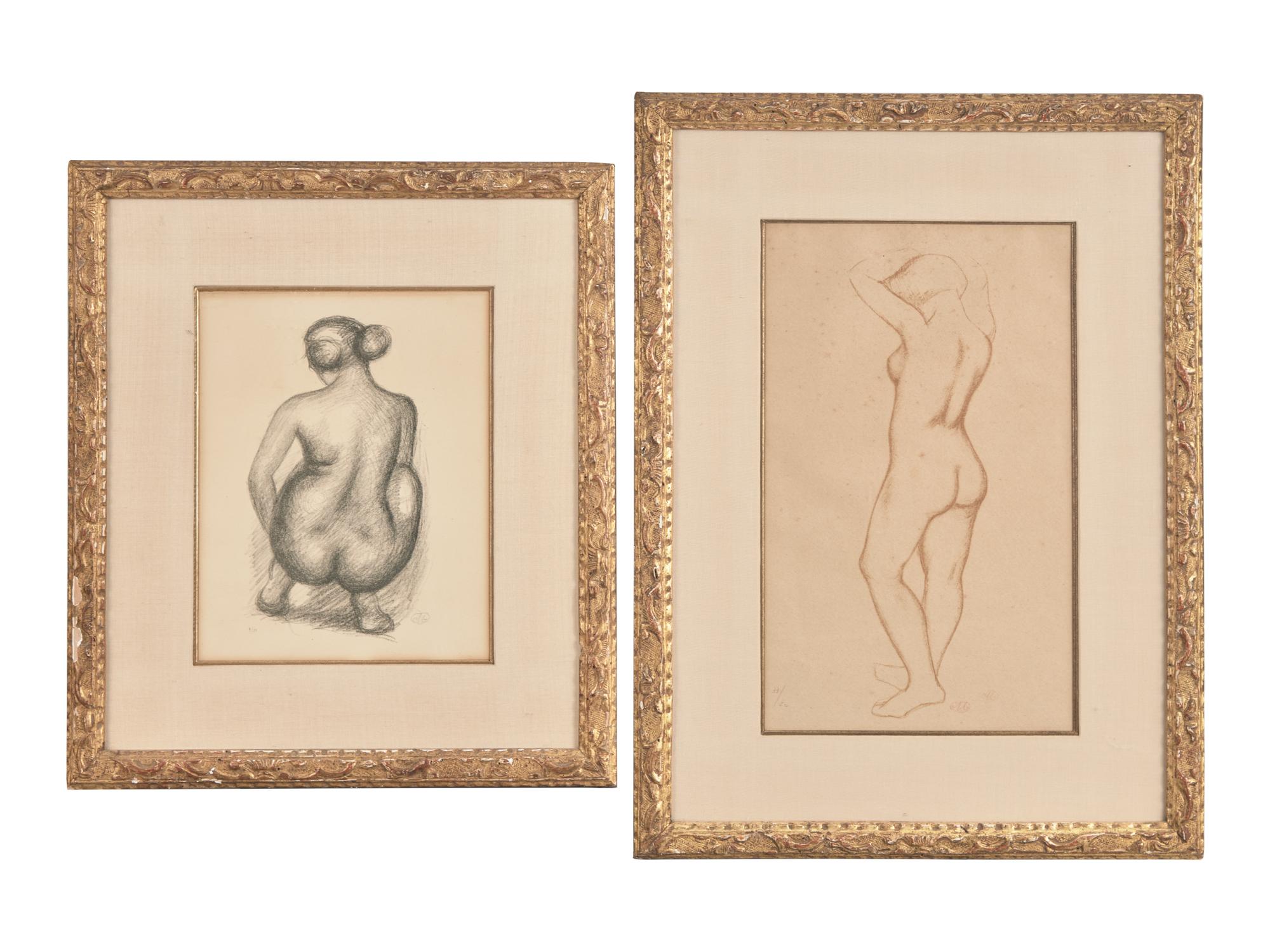 Femme Accroupie de Dos; together with Nu Debout (Two Works)