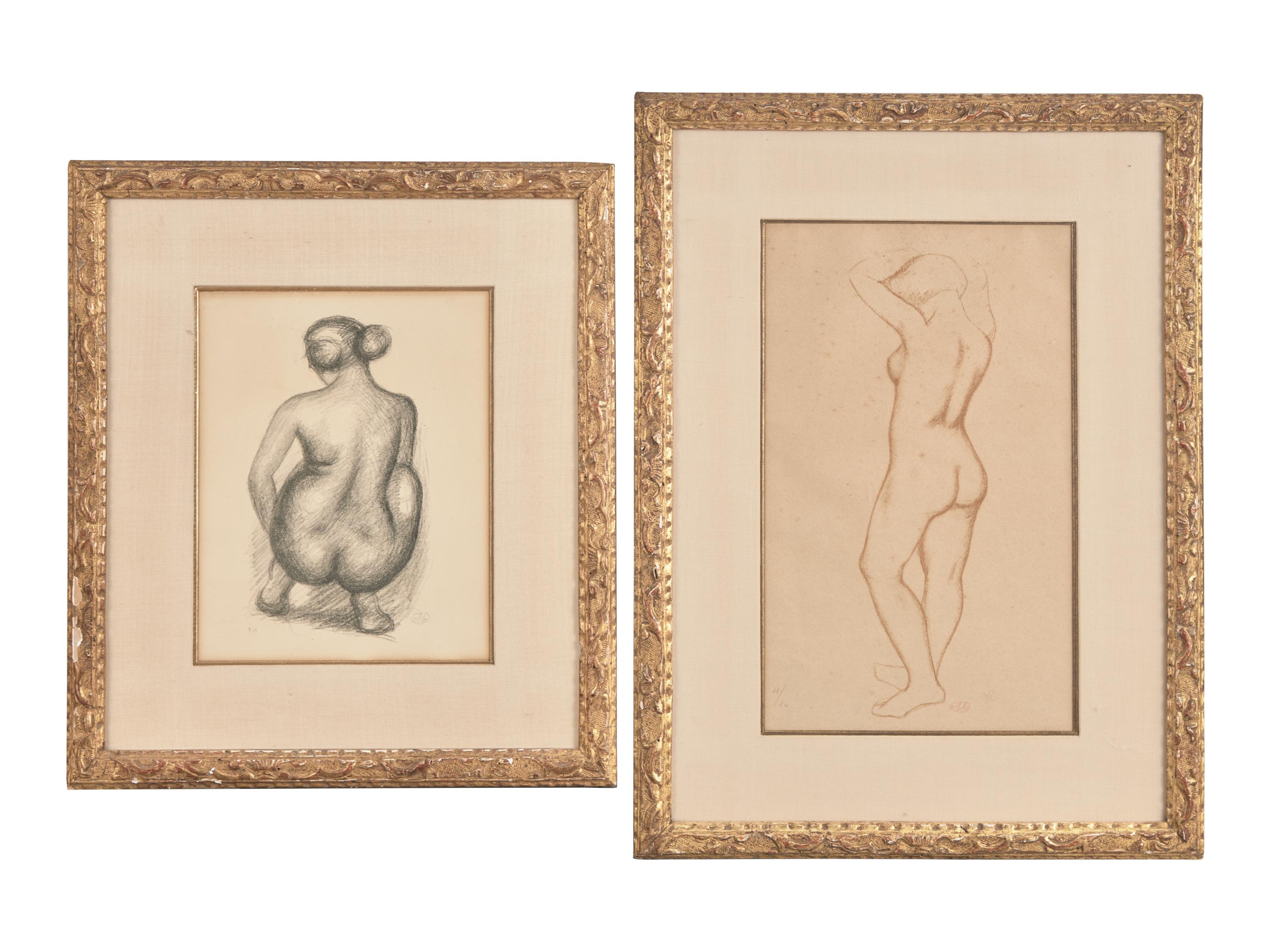 Femme Accroupie de Dos; together with Nu Debout (Two Works)