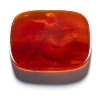 A Neoclassical Carnelian Intaglio with Hercules Battling Achelous