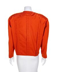 Gianni Versace Orange Cotton Coat, 1980s Size label: 12