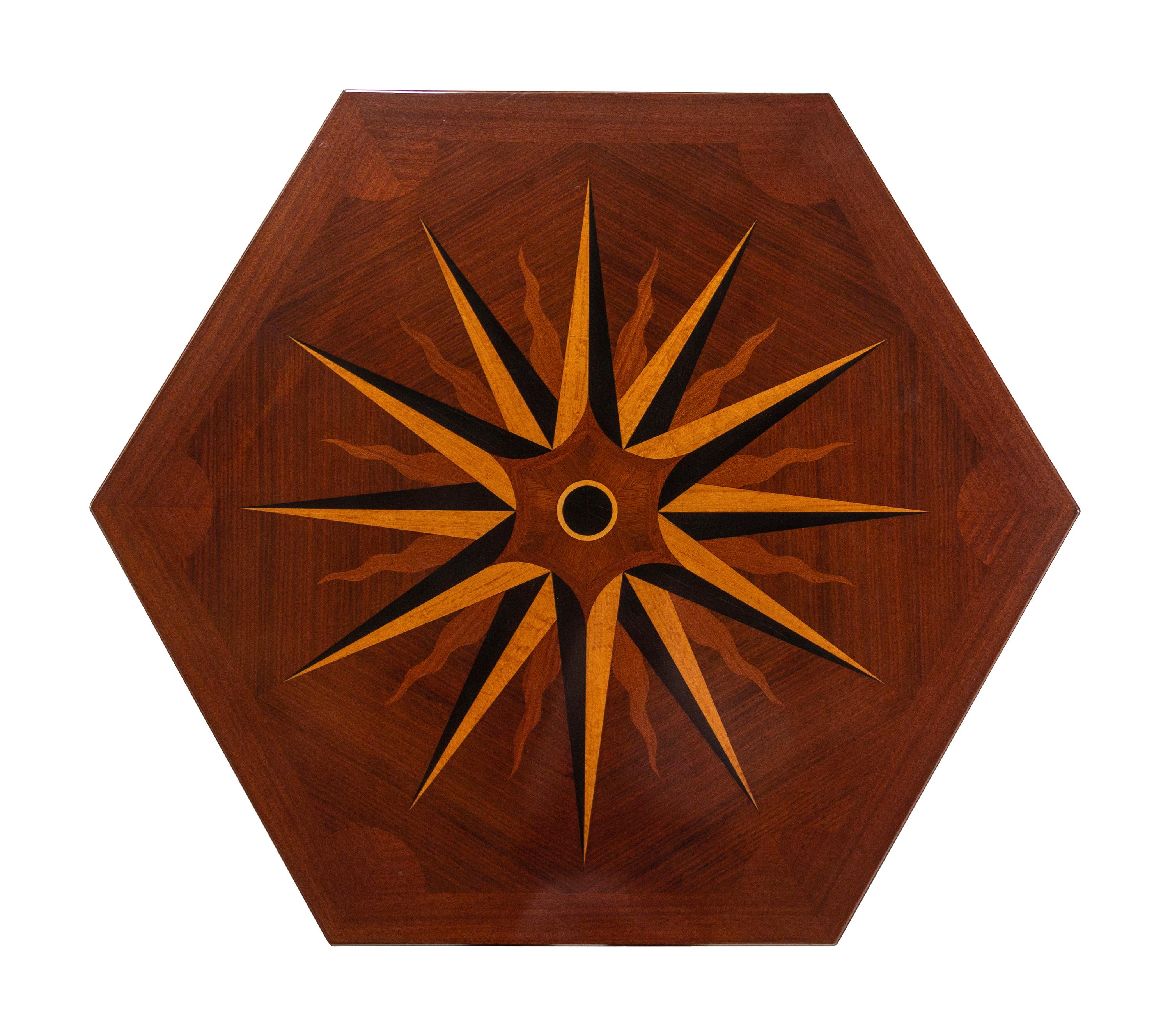 A French Gilt Bronze Mounted Marquetry Low Table by Jean-Maurice Rothschild (French, 1902-1998)