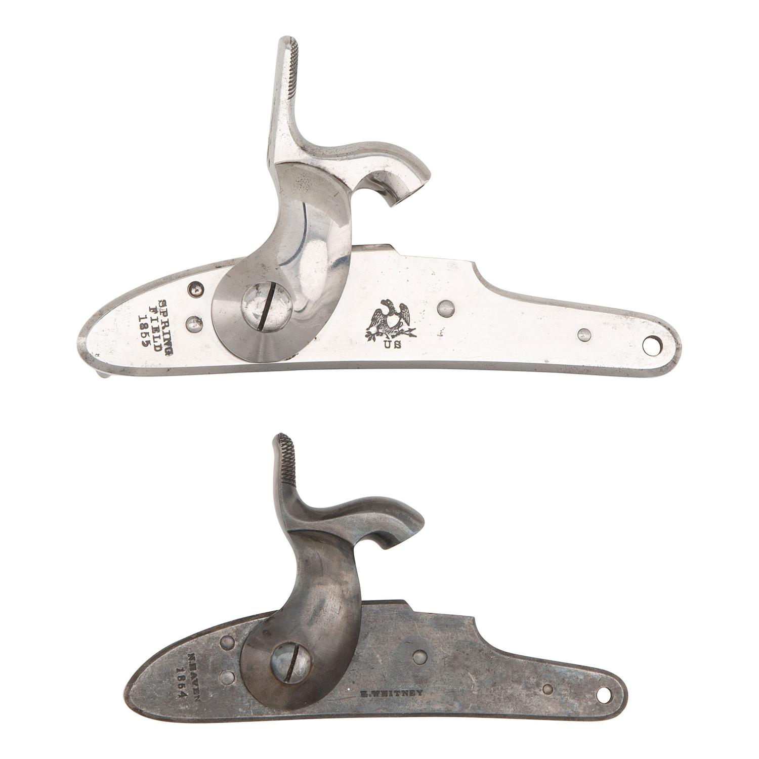 Two Pre-Civil War US Military Percussion Locks: (1) Springfield M1842 Musket and (1) Whitney M1841 Rifle