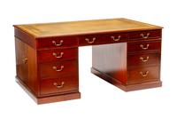 A George III Style Mahogany Partner's Desk