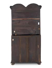 A William and Mary Walnut and Marquetry Bureau Cabinet