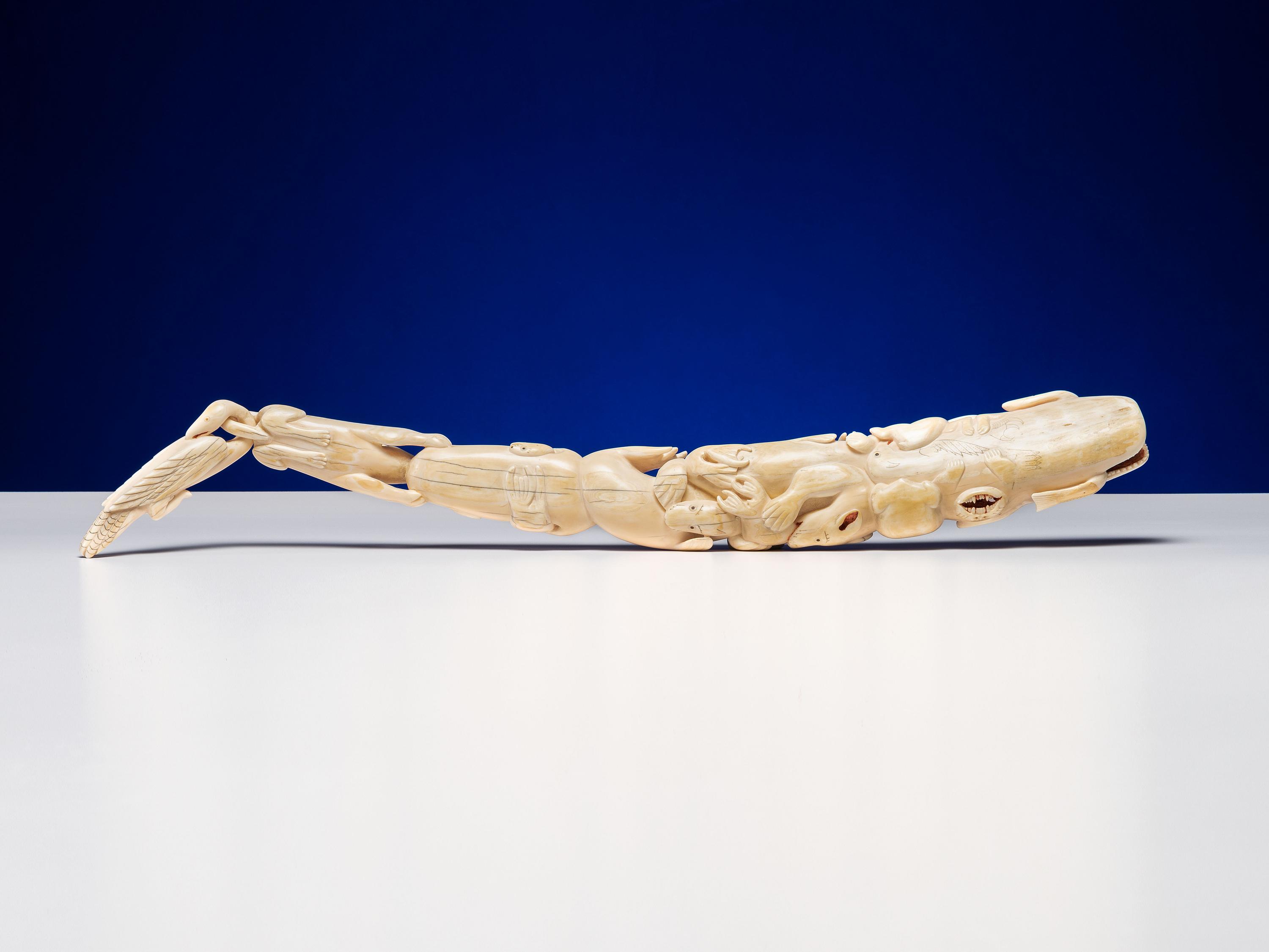 Nunivak Island Carved Cribbage Board