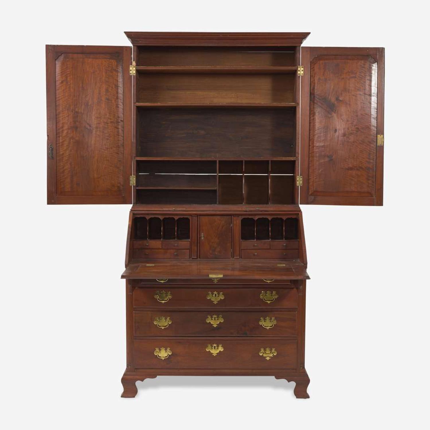 A Chippendale mahogany desk and bookcase Probably Philadelphia, PA, circa 1780
