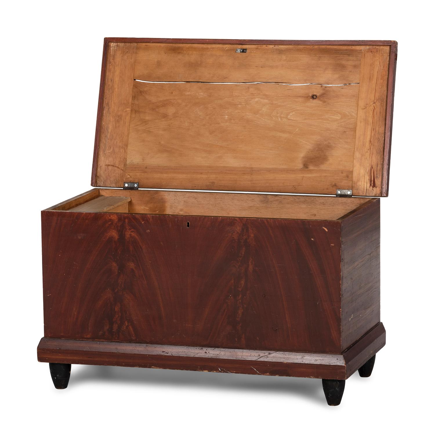 A Federal Grain-Painted Pine Blanket Chest