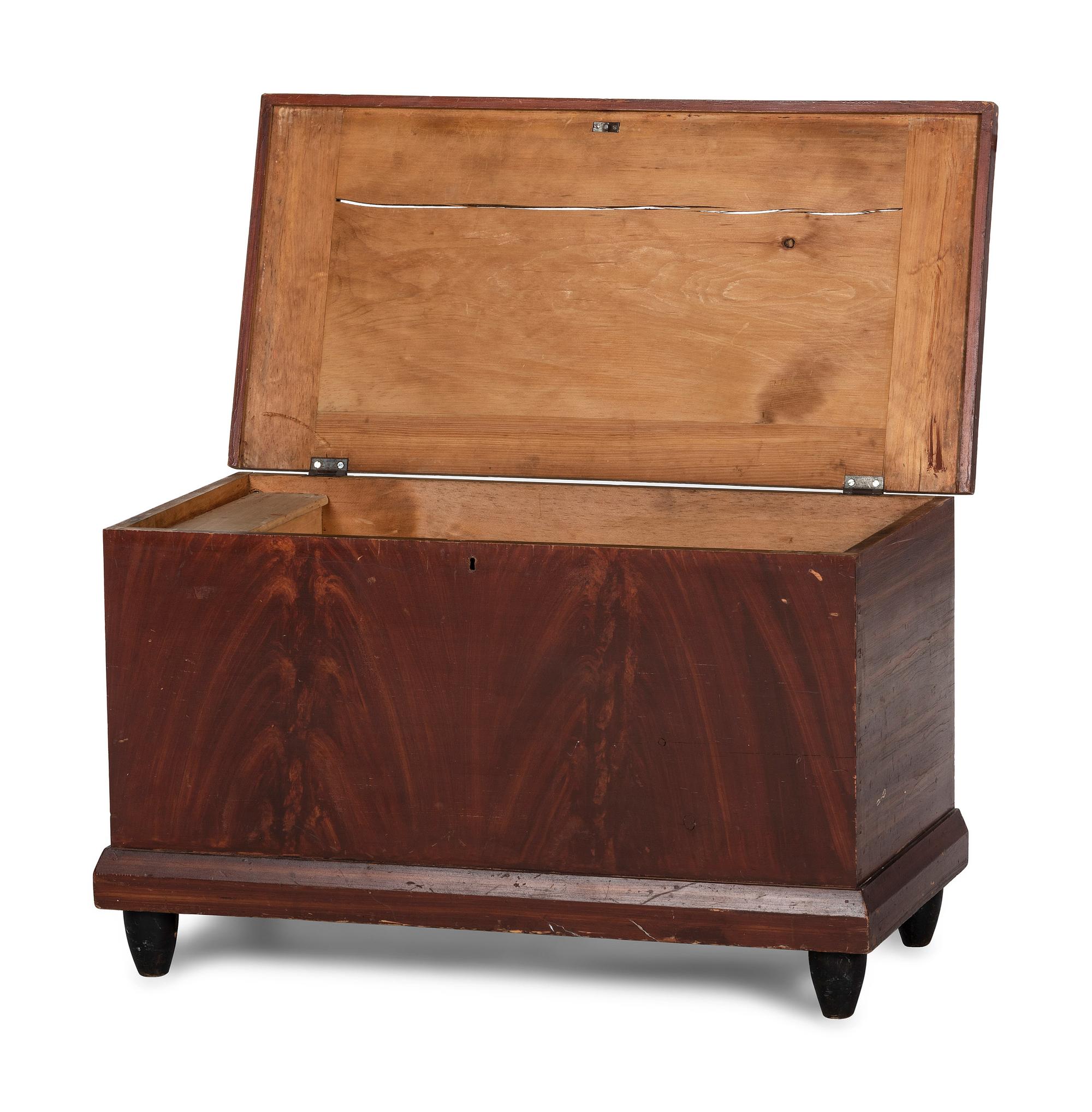 A Federal Grain-Painted Pine Blanket Chest