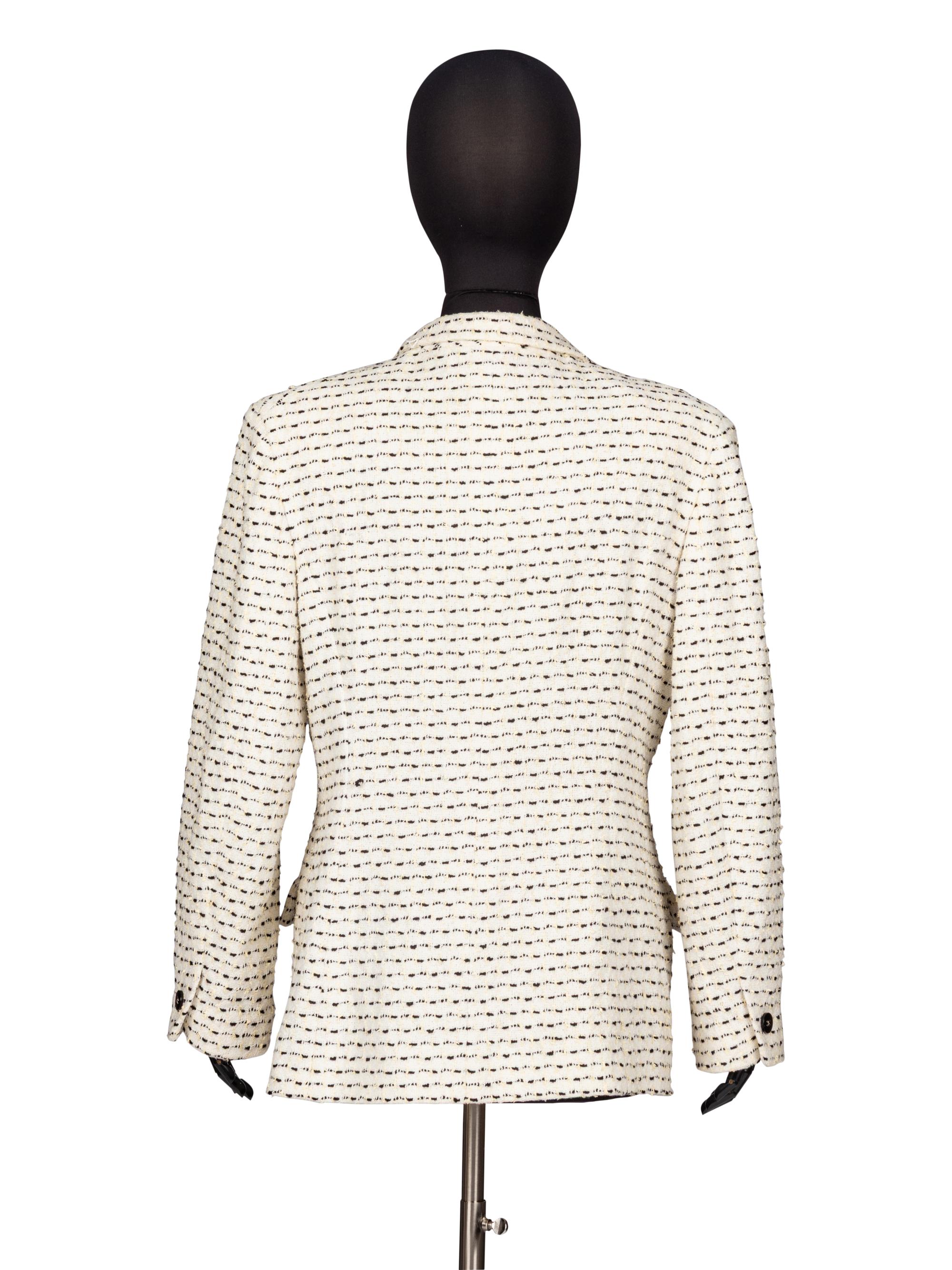 Chanel, White & Black Tweed Jacket