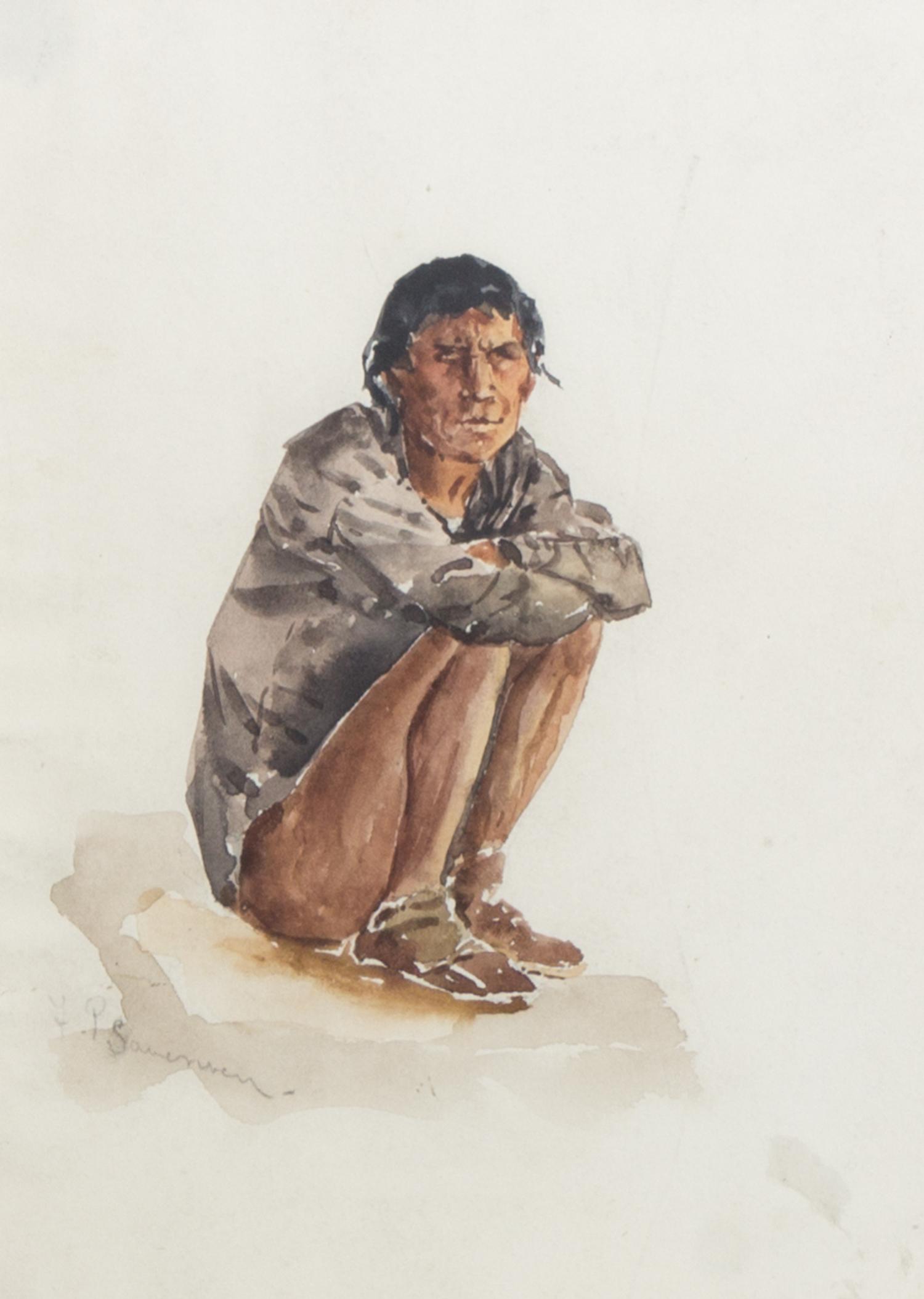 Attributed to Frank P. Sauerwein, (American, 1871-1910), Moqui (Hopi) Indian, Snake Priest
