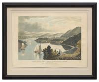 [American Views] Bennett, W(illiam). J(ames). West Point, From Above Washington Valley Looking down the River