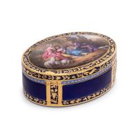 A Louis XVI Gold and Enamel Snuff Box