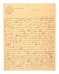 MOSBY, JOHN S. (1833-1916). ALS to General Fitzhugh Lee. San Francisco, CA, 17 December 1895. Revealing insights from conversations with General Robert E. Lee and the doctor who attended Stonewall Jackson at First Manassas.
