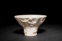 Three Chinese Blanc-de-Chine Porcelain Cups