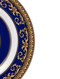 A Group of Versace Medusa Blue Porcelain Table Articles