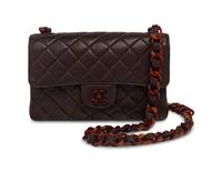 Chanel Brown Lambskin Flap Bag, 1997-96