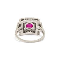 TIFFANY & CO., UNHEATED BURMESE RUBY AND DIAMOND RING