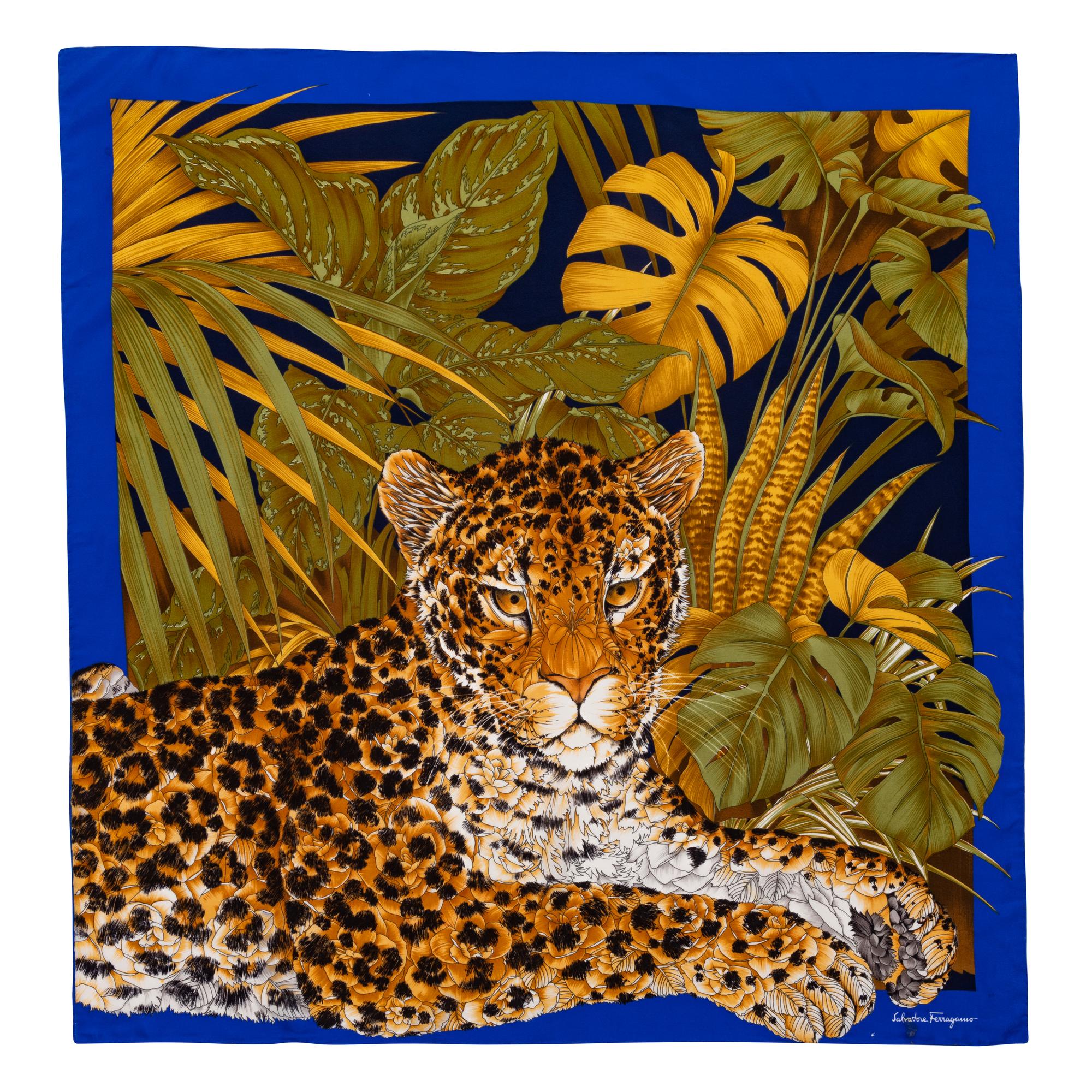 Salvatore Ferragamo Silk Scarf, 1980-90s