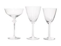A Group of Lalique Stemware