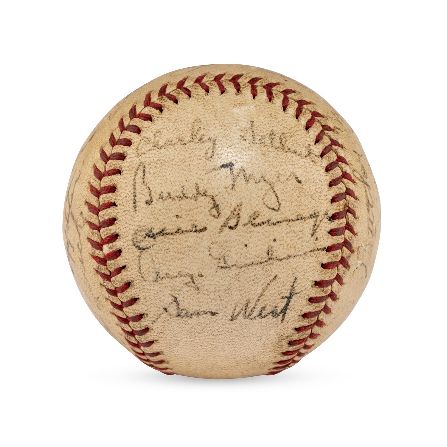 A 1939 Washington Senators Team Signed Autograph Baseball