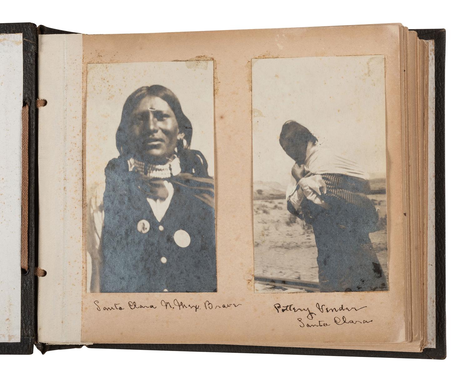 [NATIVE AMERICANS]. Album containing 54 photographs documenting an excursion in the Southwestern United States, incl. views of pueblos and Ute subjects.