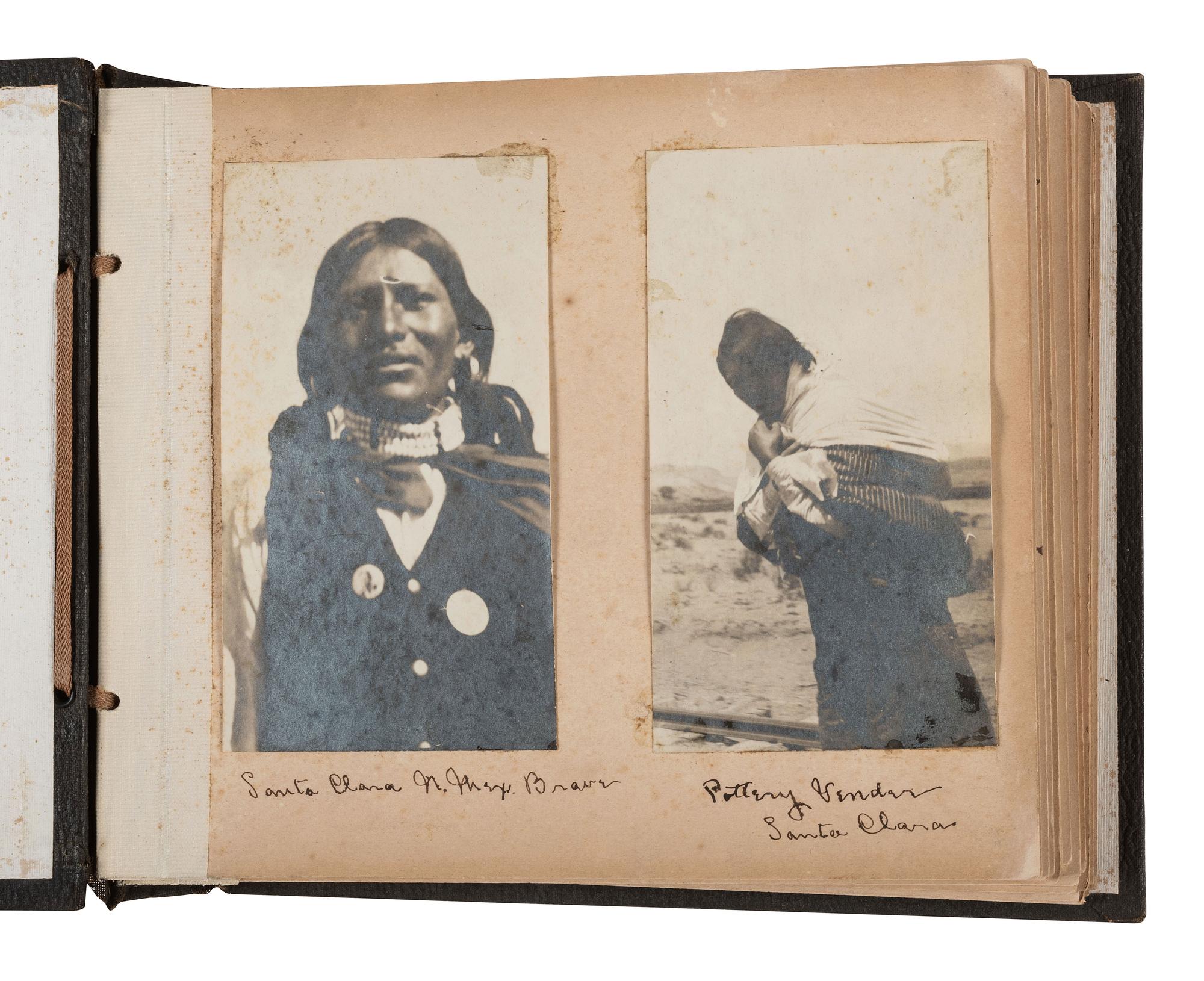 [NATIVE AMERICANS]. Album containing 54 photographs documenting an excursion in the Southwestern United States, incl. views of pueblos and Ute subjects.