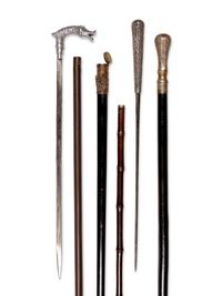 Four Decorative Walking Sticks