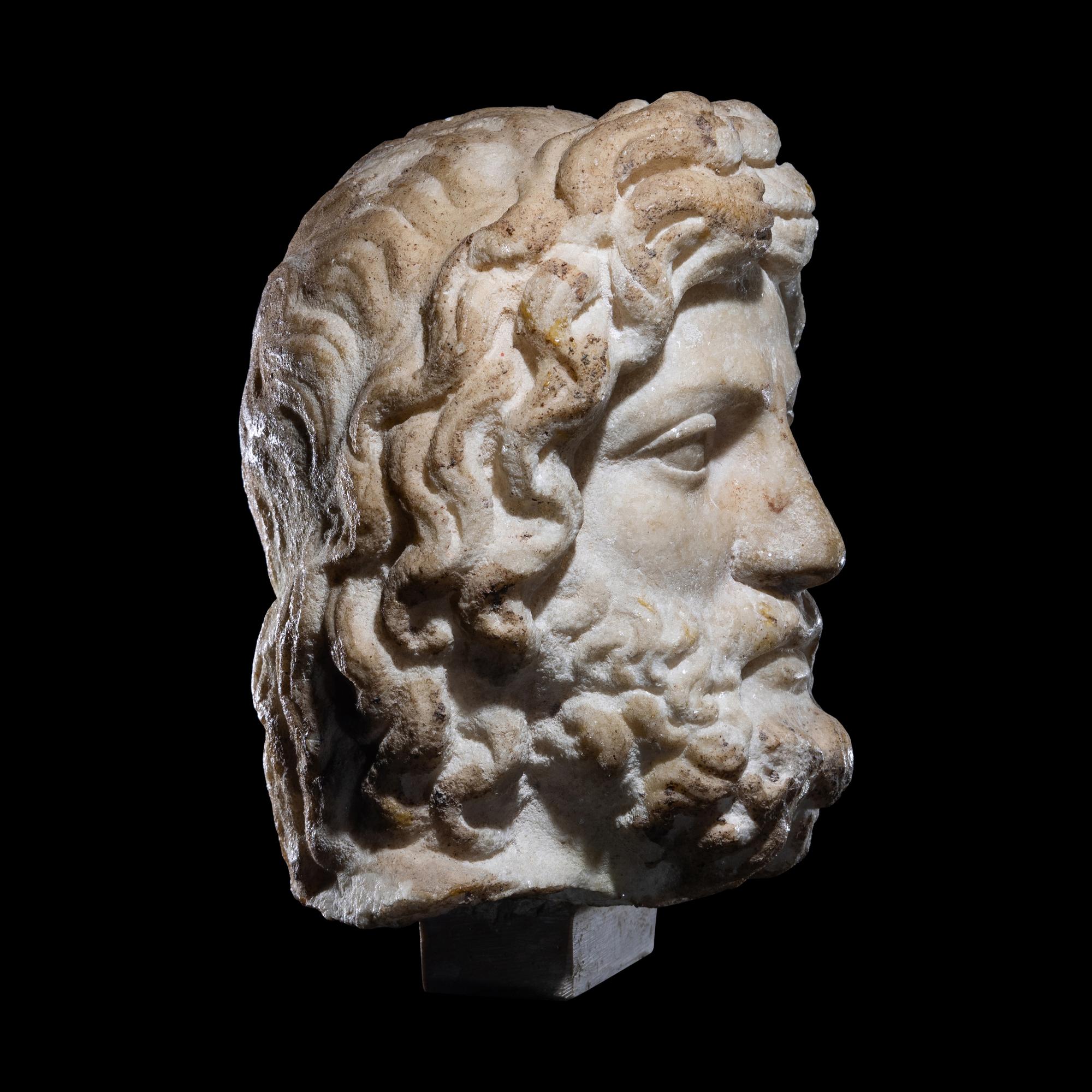 A Roman Marble Head of a God