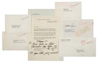 EISENHOWER, Dwight D. (1890-1969) -- EISENHOWER, Mamie Geneva Doud (1896-1979). A group of facsimile free franks and a letter comprising: