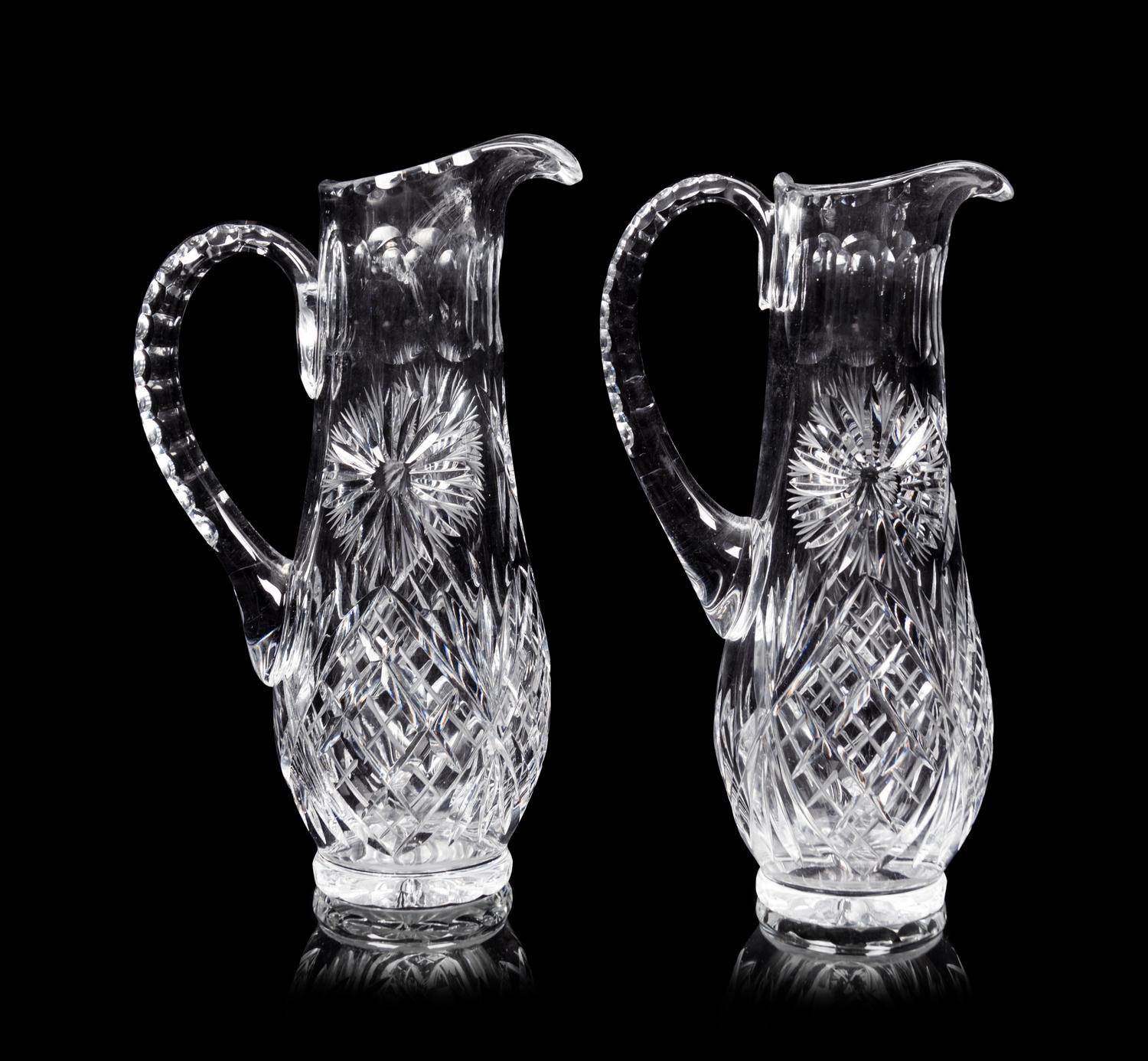 A Pair of Waterford Cut Glass Pitchers