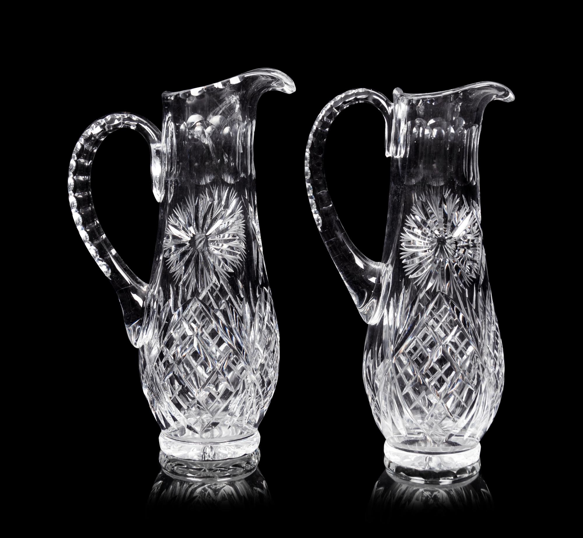 A Pair of Waterford Cut Glass Pitchers
