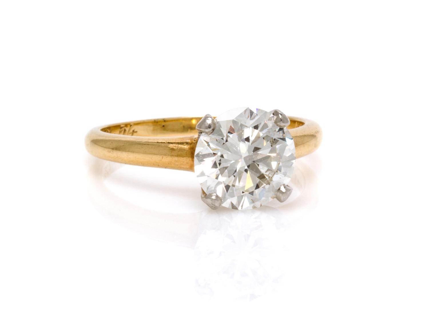 A 1.74 Carat Round Brilliant Cut Diamond, 1.90 dwts.
