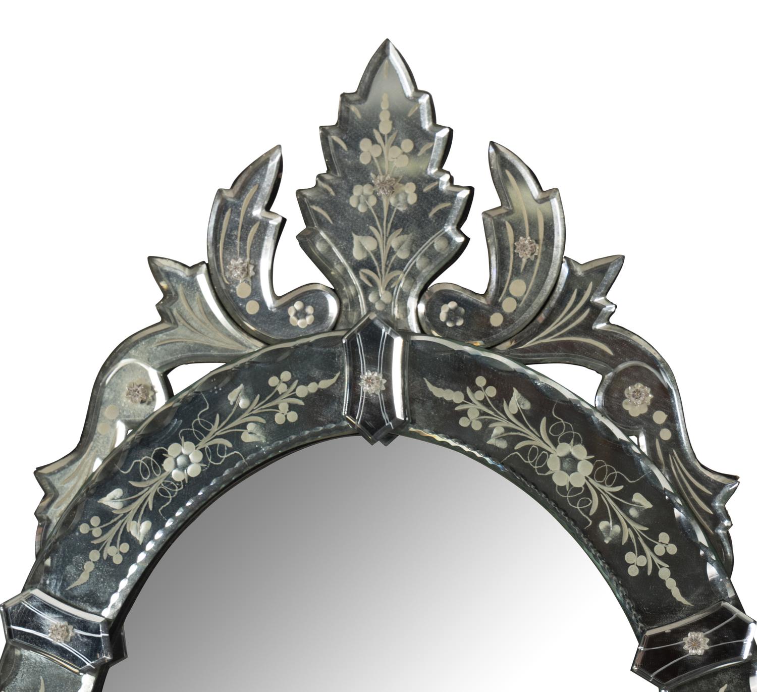 A Venetian Cut Glass Mirror