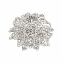 VAN CLEEF & ARPELS, DIAMOND AND PLATINUM FLOWER BROOCH