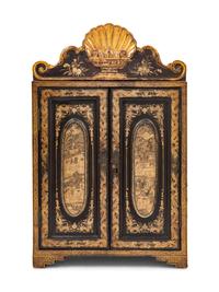 A Chinese Export Lacquered Table Cabinet