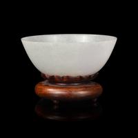 A Chinese White Jade Bowl, 19th-20th Century 晚清-民國 白玉碗