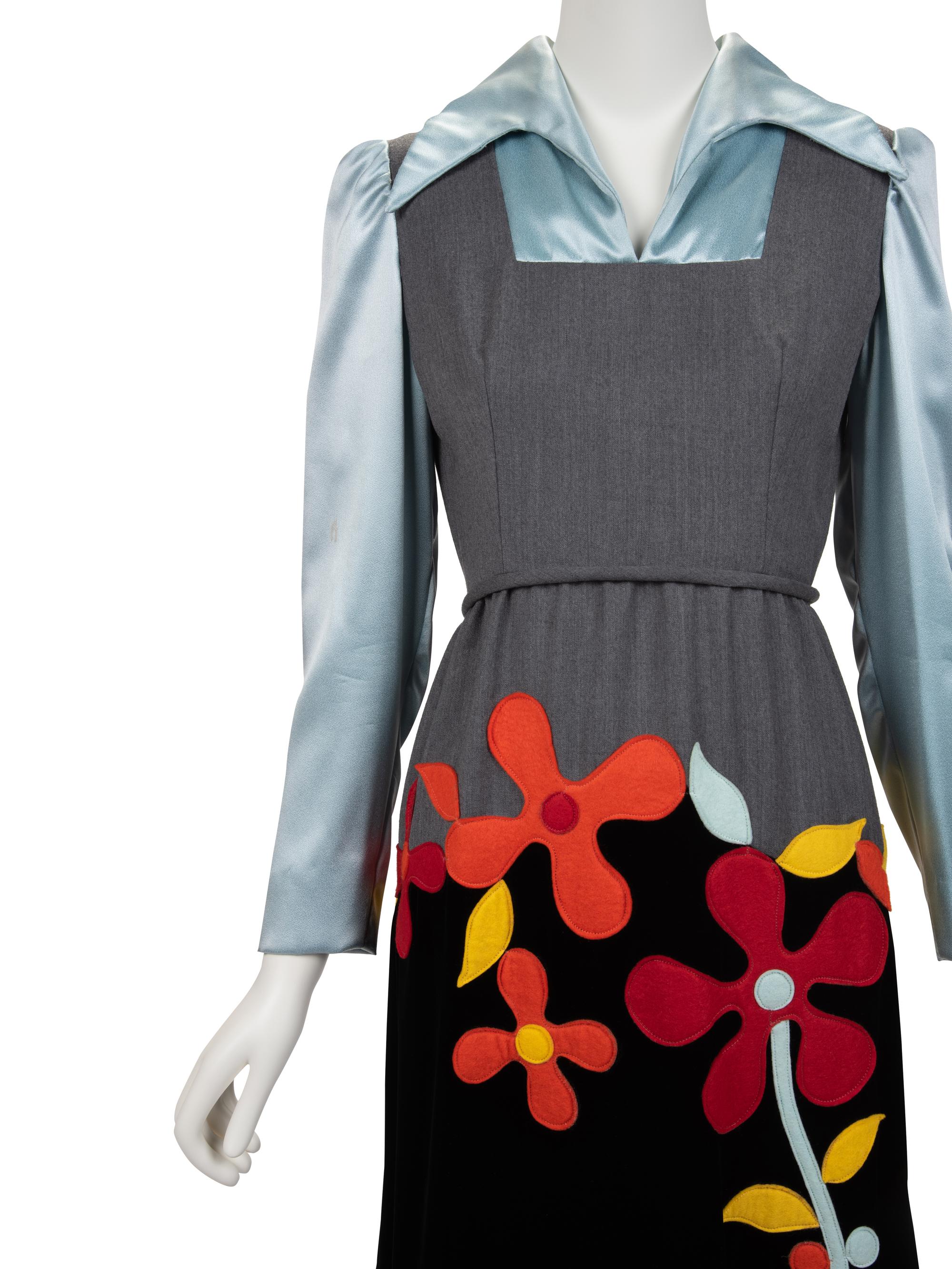 Three Malcolm Starr Items: Two Dresses, One Apron, 1960-70s