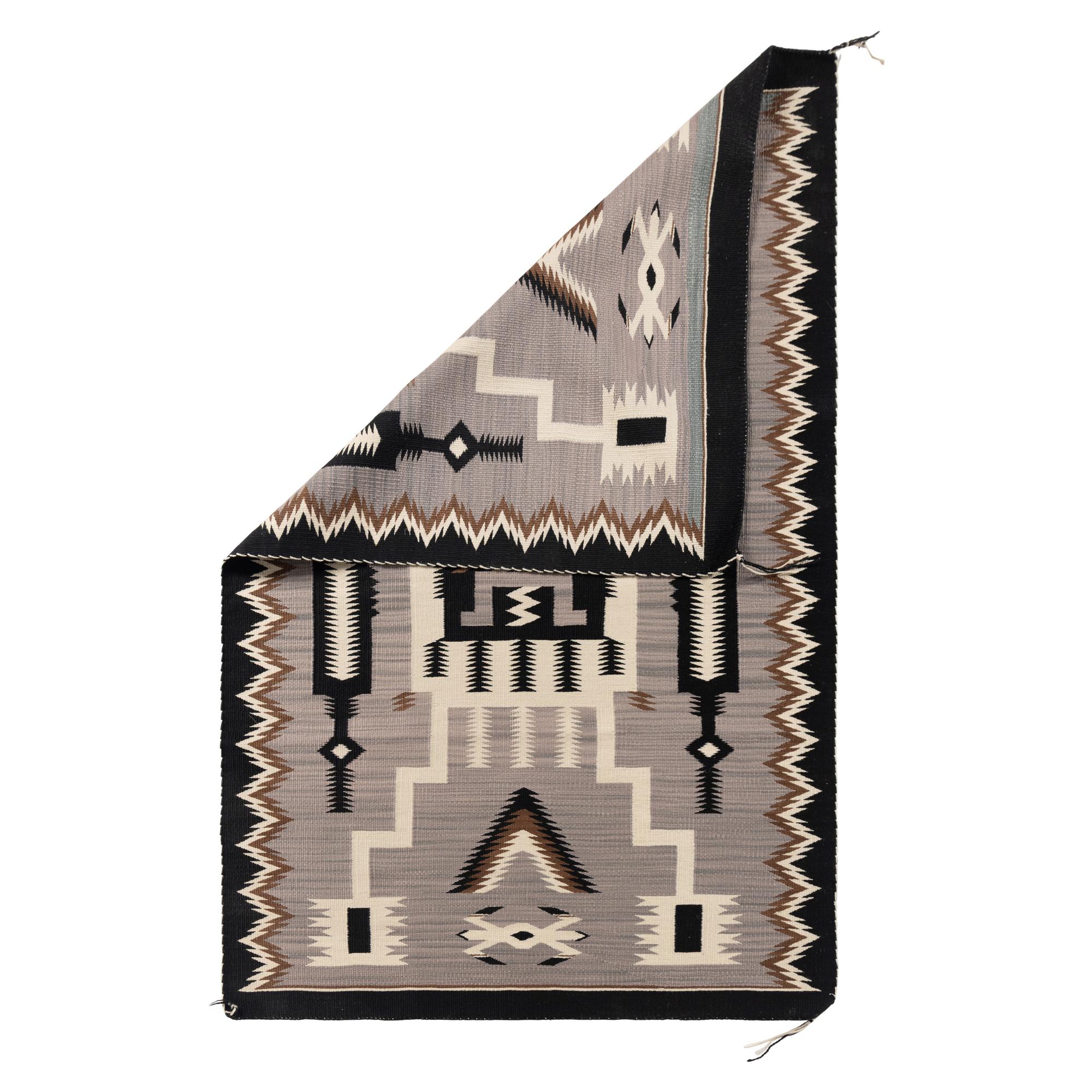 Navajo Two Grey Hills AND Storm Pattern Weaving [Rug]