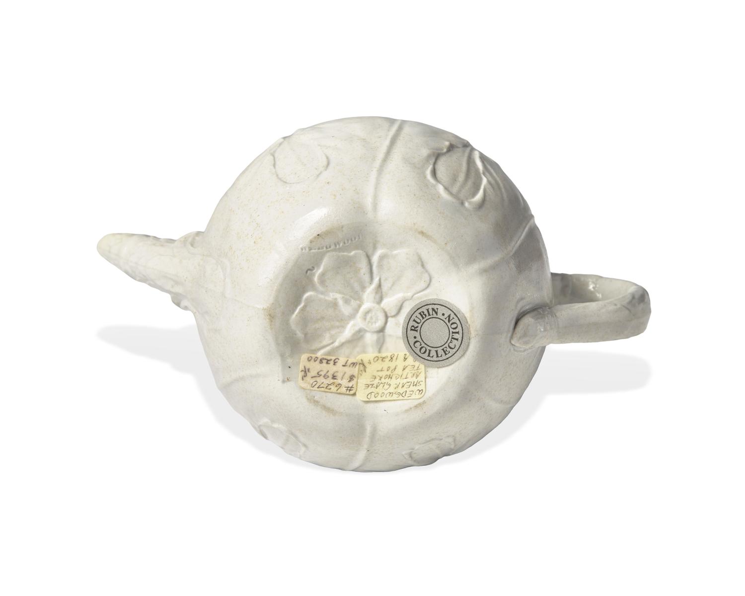 A Wedgwood Smear Glazed Cabbage Leaf Teapot