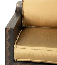 A Pair of Art Deco Style Painted and Ebonized Wood Armchairs — 20th Century