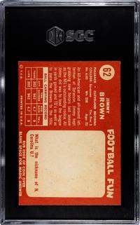 A 1958 Topps Jim Brown Rookie Football Card No. 62 (SGC 4.5 VG-EX+)