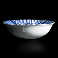 A Blue and White Porcelain "Monks" Bowl, 18th Century or Earlier 十八世紀或更早 青花羅漢圖盌