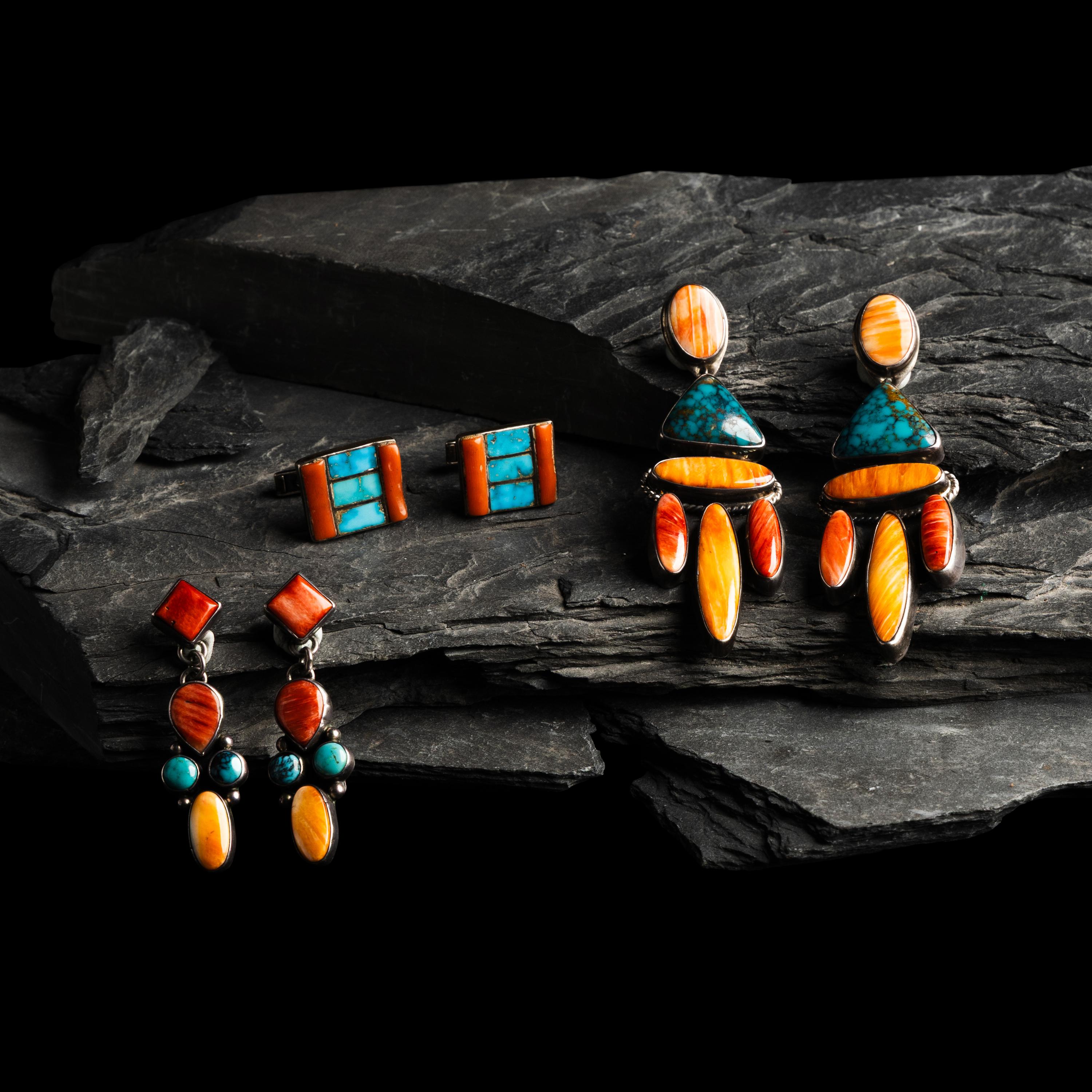 Assortment of Colorful Southwestern-style, Navajo, and Zuni Jewelry