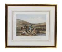 Six English Handcolored Engravings, AFTER FRANCIS CALCRAFT TURNER (BRITISH, C. 1782-1846), Height 17 3/4 x width 22 1/2 inches (visible — AFTER FRANCIS CALCRAFT TURNER (BRITISH, C. 1782-1846),