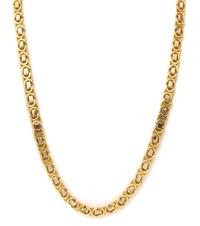 An 18 Karat Yellow Flat Byzantine Link Chain, 48.60 dwts.